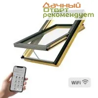 Деревянное мансардное окно FTP-V U3 WiFi с автоматическим управлением